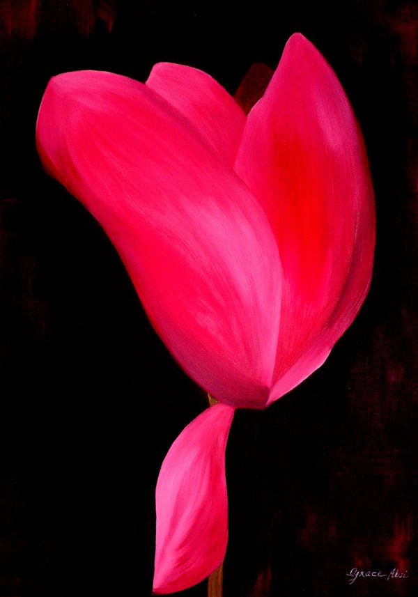 Grace Absi Oil on canvas Cyclamen 2