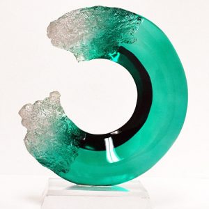 grace absi acrylic sculpture, half moon