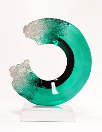 grace absi acrylic sculpture, half moon