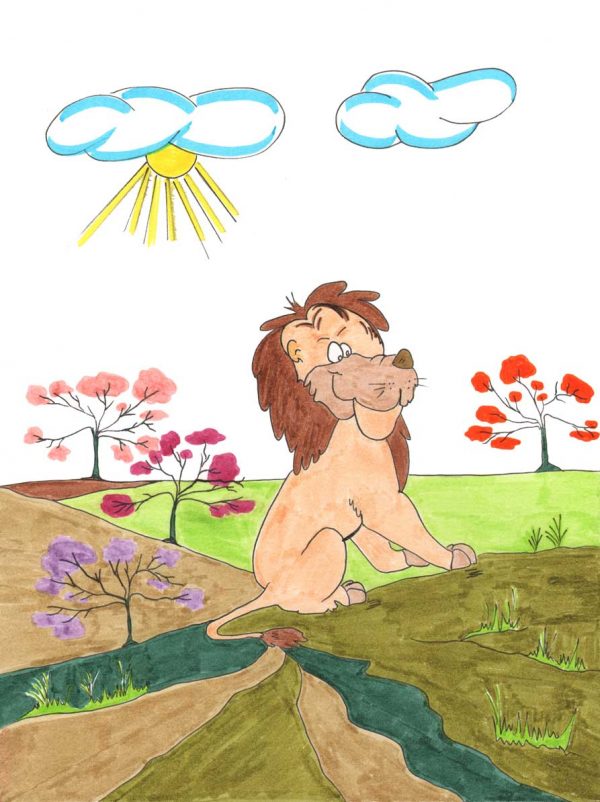 grace absi drawing, lion