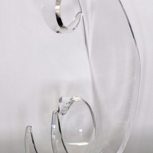 grace absi clear acrylic sculpture, clear waves